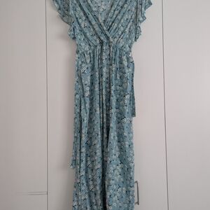 Floral Blue Maxi Dress